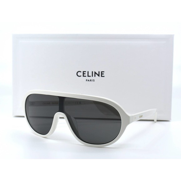 Celine Accessories - CELINE CL40234I WHITE DARK GREY LENS UNISEX SUNGLASSES